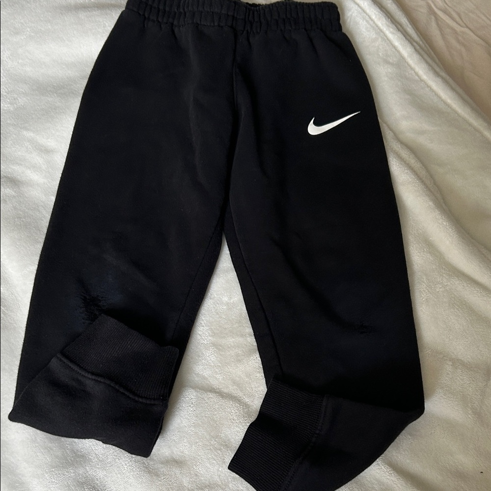 5T - Nike Kids Black Sweatpants with White Logo